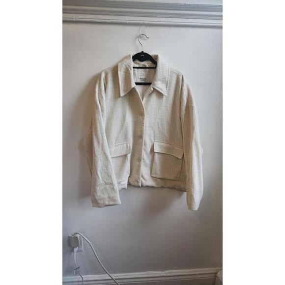 Abercrombie & Fitch Coat Tweed Shirt Jacket Blazer Oversized Size XXL - Picture 2 of 7